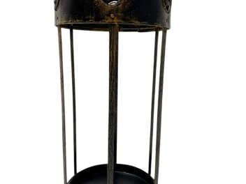 Vienna Secession Patinated Metal Umbrella Stand, 1900s